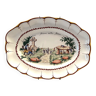 Oval dish "bicentenary of the Revolution", earthenware of Saint Clement