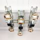 1970's cubic chandelier in chromed metal designed by Maison Sciolari for Mazzega
