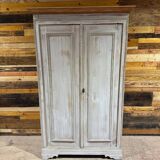 Antique patinated wardrobe - late 19th century