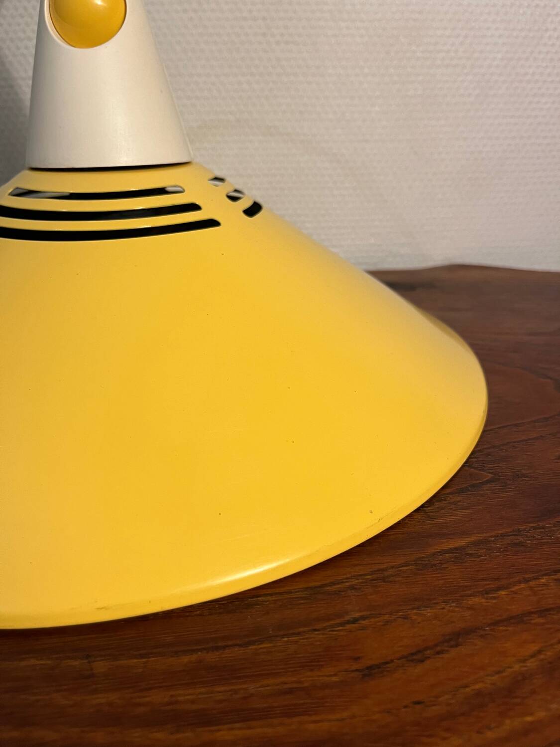 Memphis style metal pendant light from the 80s
