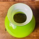 Green and white opaline lampshade from the 70s.