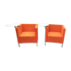 Paire de fauteuils vintage cubis de talin avec tablette