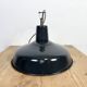 Industrial French Black Enamel Factory Pendant Lamp, 1960s