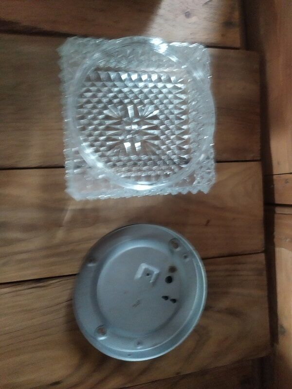 Original glass cast glass ceiling globe old vintage diamond tip