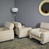 Missoni armchairs, 1970s, set of 3