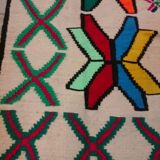 Multicolor white Kilim rug 225x135xcm
