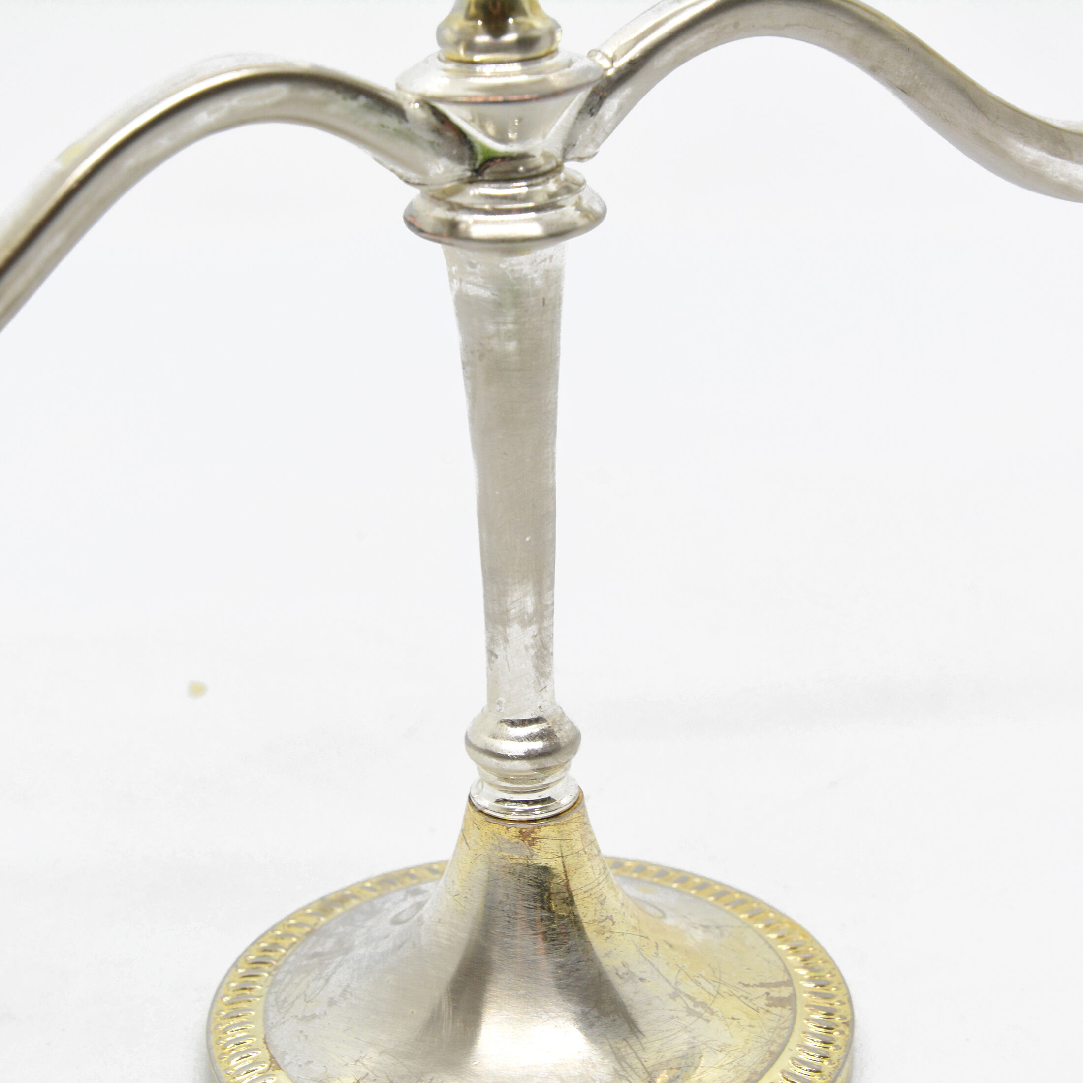 Three-branched plated candlestick, France of the south of the 20th century