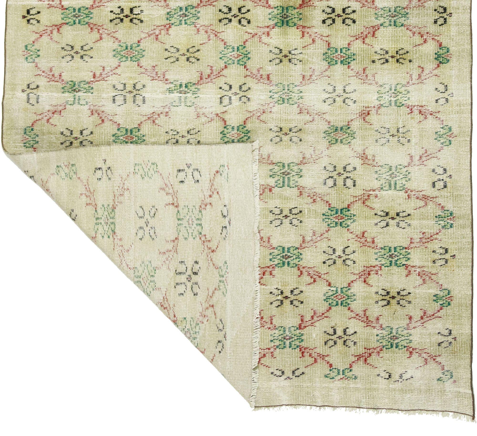 Anatolian handmade vintage rug 230 cm x 140 cm