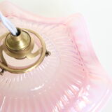 Pink glass hanging lamp