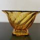 Glass cut style art deco yellow
