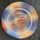 7 assiettes à huitres signées marie stuart roscoff