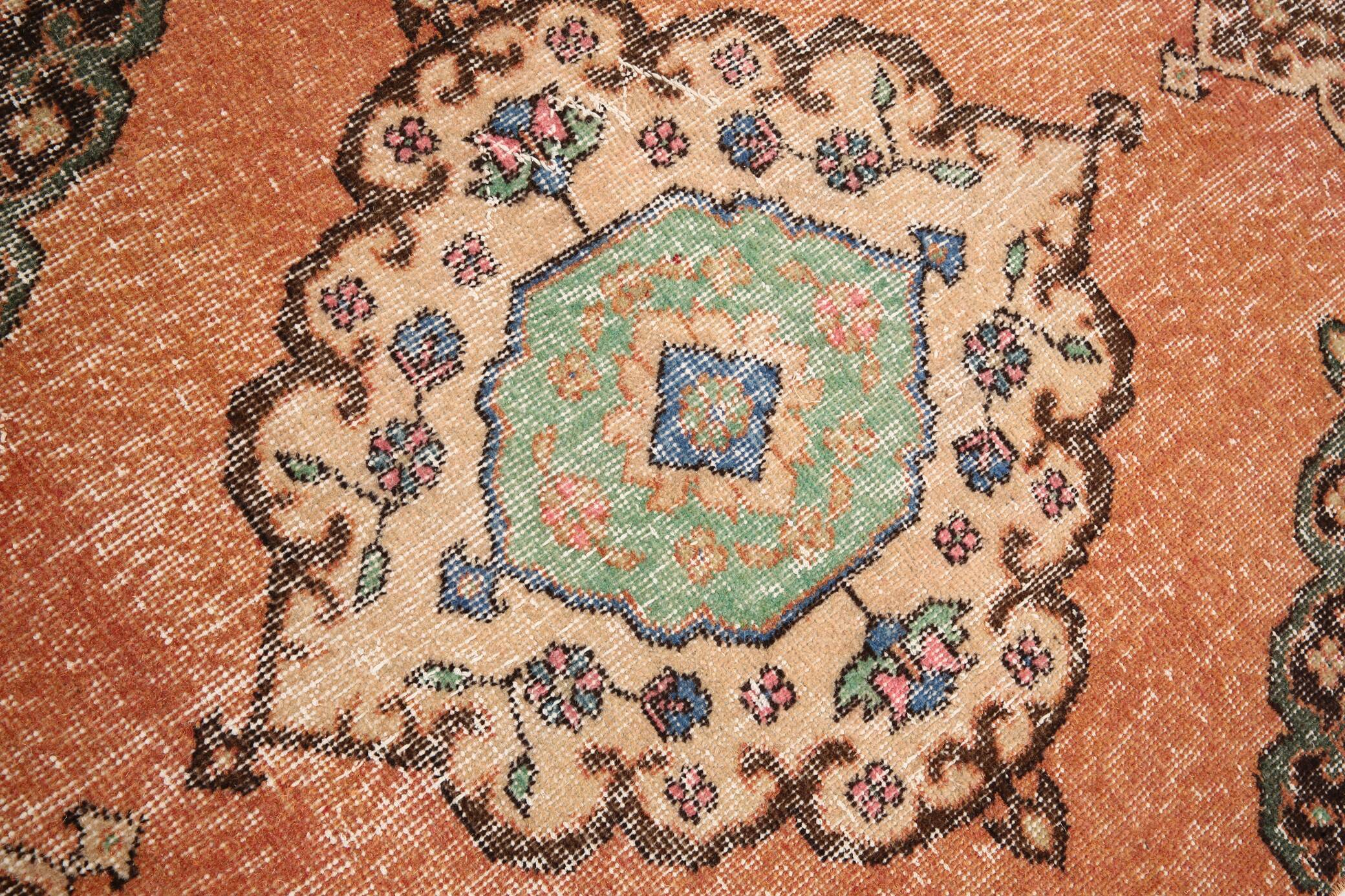 3x12 Oriental Orange Persian Runner Rug, 89x384Cm