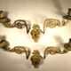 Paire d'appliques chandeliers en laiton doré