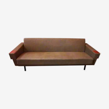 Sofa sofa daybed convertible 60 years 70 khaki