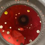 Red enamel lamp West Germany