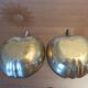 Pair of brass "apple" ashtrays, 1970s