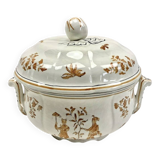 Old Longchamp vegetable soup tureen with Moustiers Olerys decor 2