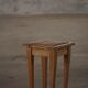 A pair of antique Danish pine stools from the late 19th century.