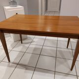 Rectangular dining table veneer rosewood vintage 1970s