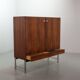 Buffet, meuble de rangement Fristho Franeker en palissandre et verre, années 60