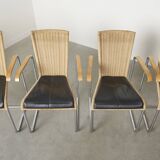Six chaises à repas Tecta D20, années 1980