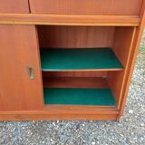 Meubles vitrine des années 50 bois et vitres