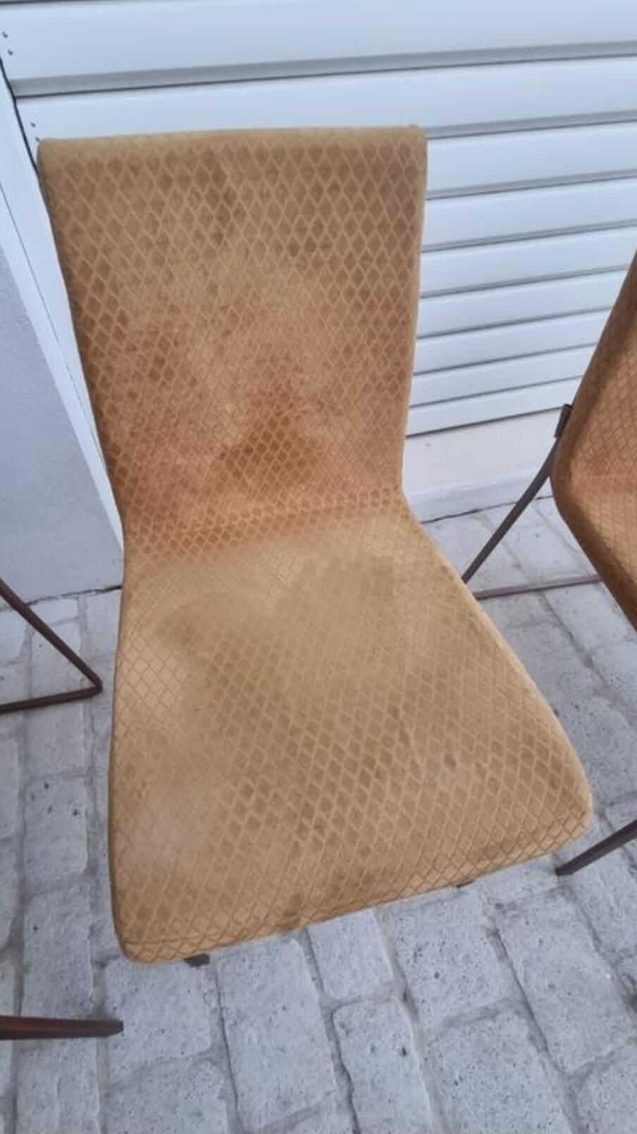 Set of 6 velvet chairs and armchairs