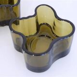 Pair of glass tealight holders from Iittala 1960