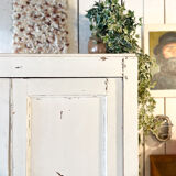 Armoire parisienne patine blanche
