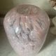 Marbled pink blown glass art vase, La Rochère