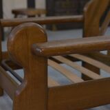 Pair of oak armchairs