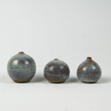 Trio of blue miniature ceramics Antonio Lampecco