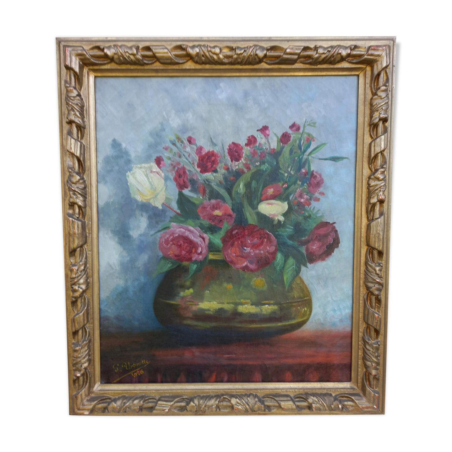 Painting bouquet of flowers signed 1926