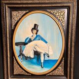 Oil on cardboard ' the amazon ́