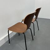 Chaises Mid-Century en Contreplaqué Danois, 1950s, Set de 2