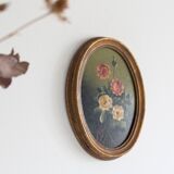 Set of 3 paintings bouquet of flowers