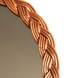 Round wicker mirror, 50s