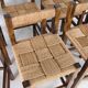 Suite de 8 tabourets en corde