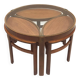 Teak and glass coffee table