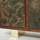 Brutalist Belgian enfilade in rosewood, resin, and brass from around 1970.