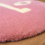 Round carpet pink face 54x54cm