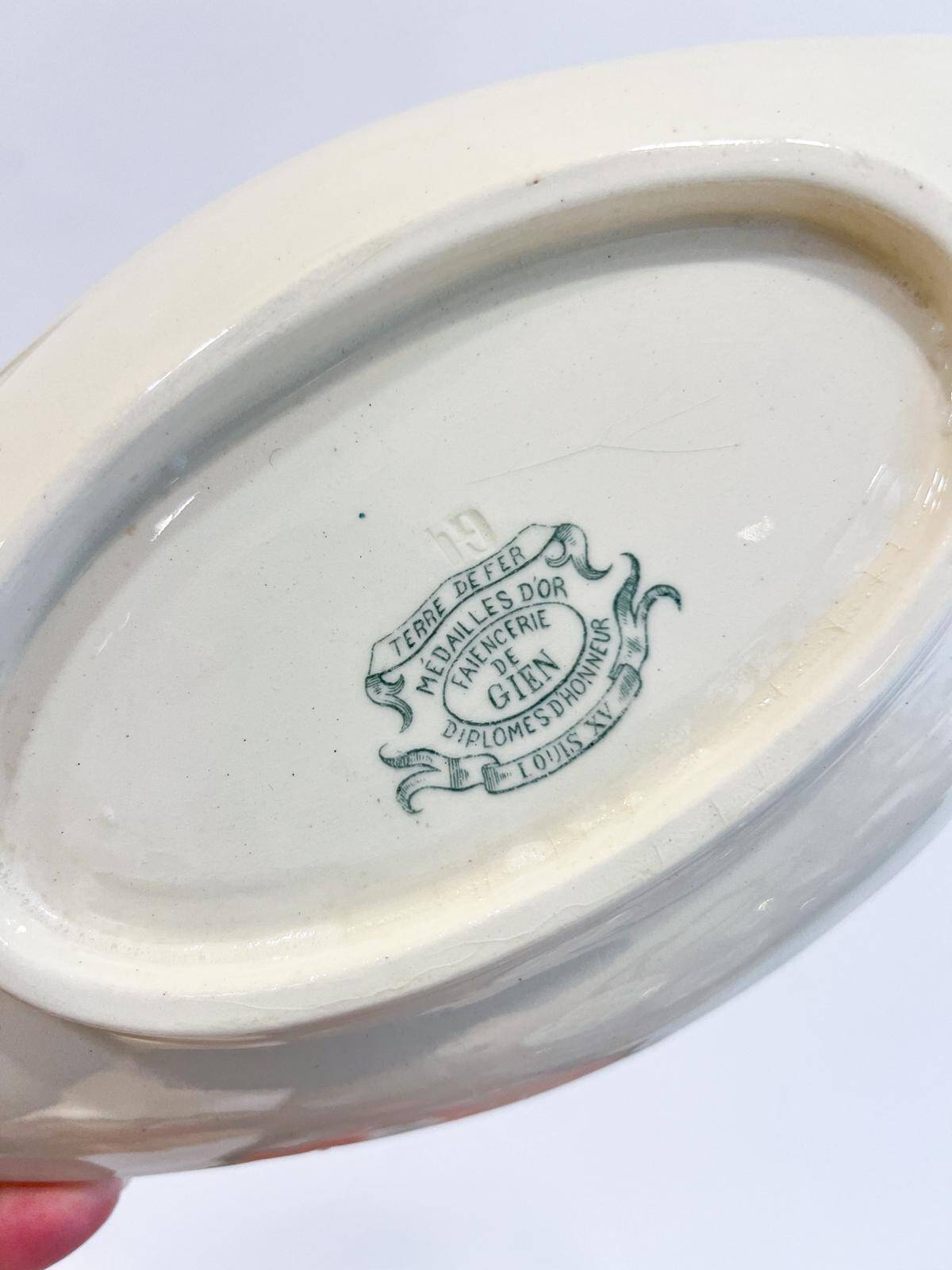 Old Ravier Iron Earth - Gien Earthenware Factory