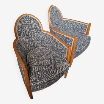 Très belle paire de fauteuils, époque Art Déco