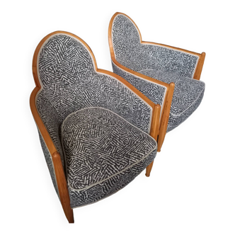 Très belle paire de fauteuils, époque Art Déco