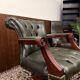 Chaise de bureau Chesterfield verte en anglais