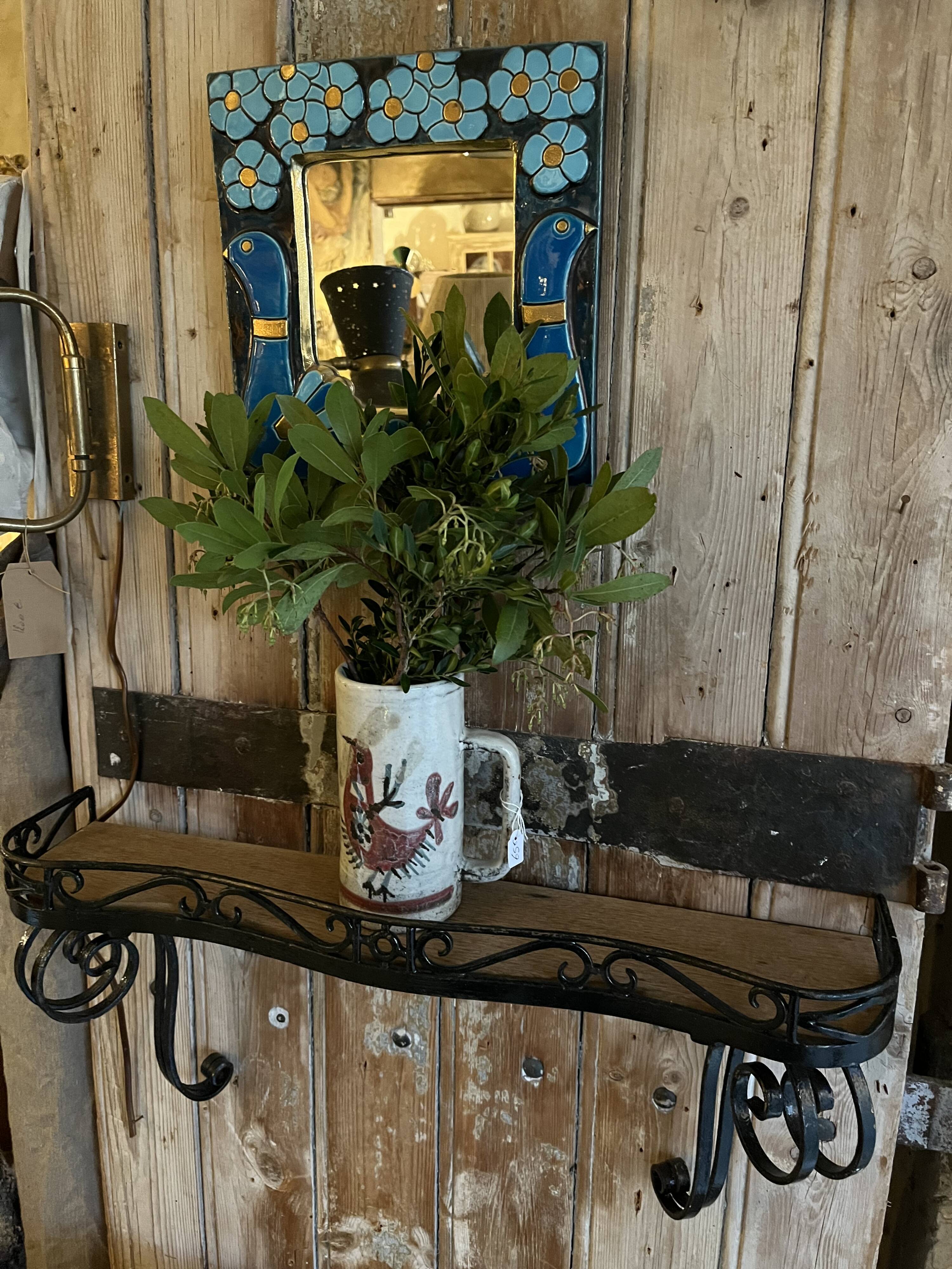Wrought iron shelf