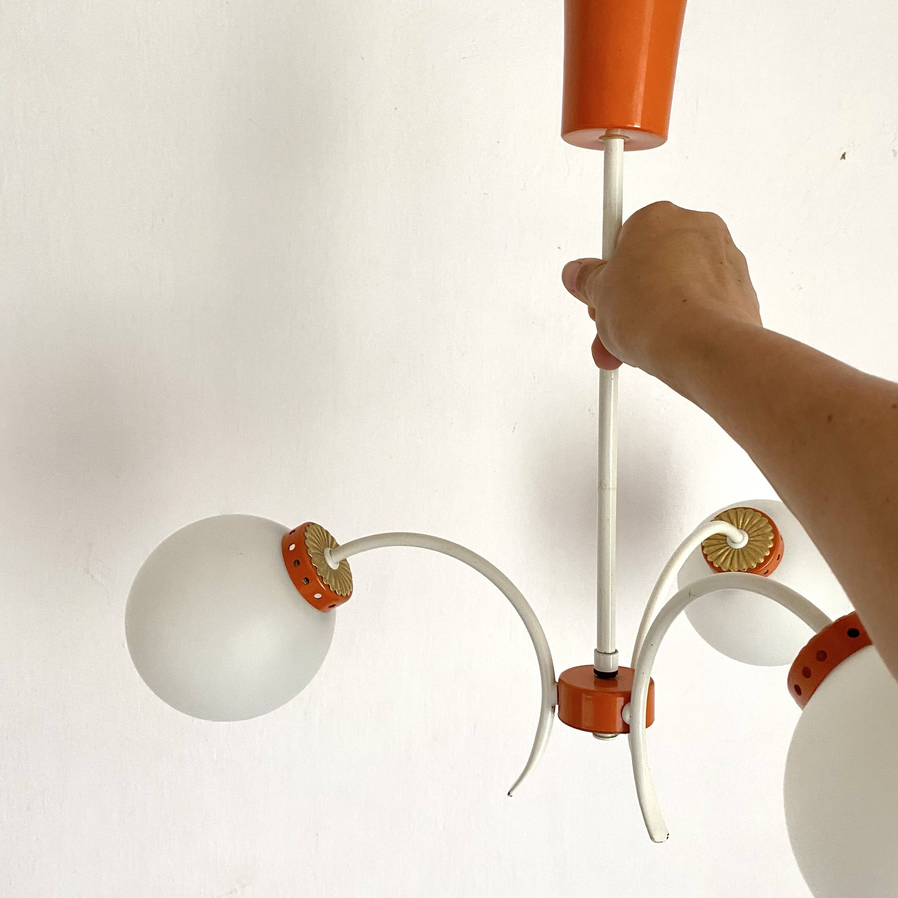 Vintage opaline globe lights