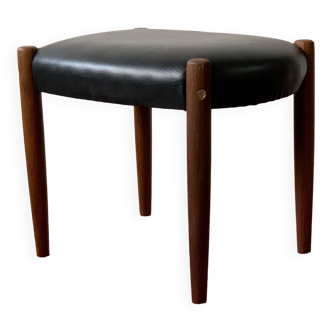 Tabouret/repose-pieds en teck, danemark des années 1970, vintage