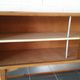 Sideboard vintage Scandinavian feet compass of oak and glass
