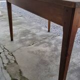Old rustic farm table, one drawer - 1m30